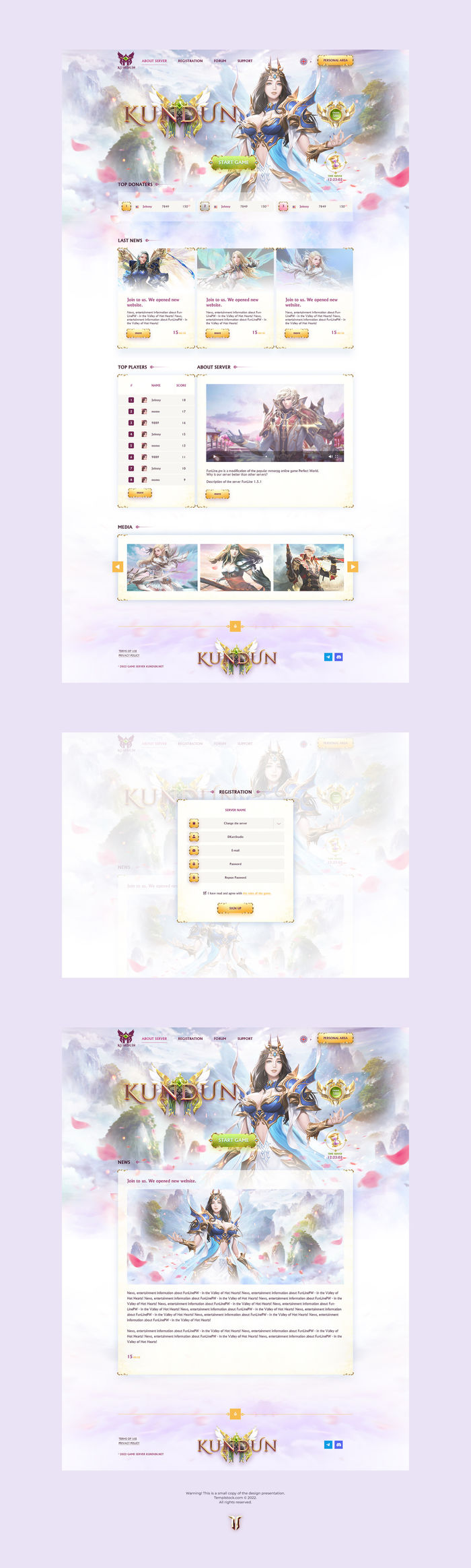 Kundun Mu Game Website Template