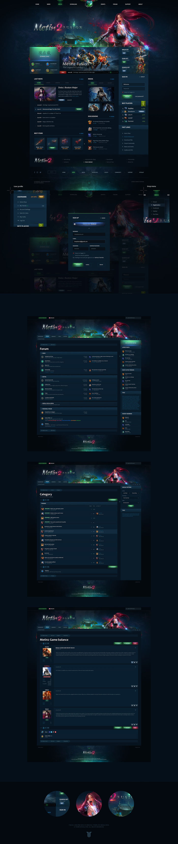 Metin2 Fusion Game Website Template