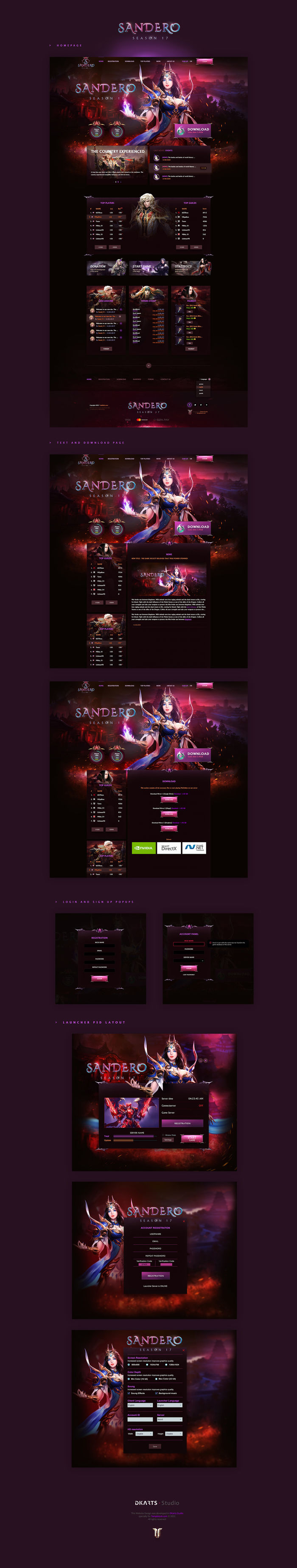 Mu Sandero S17 Game Website Template