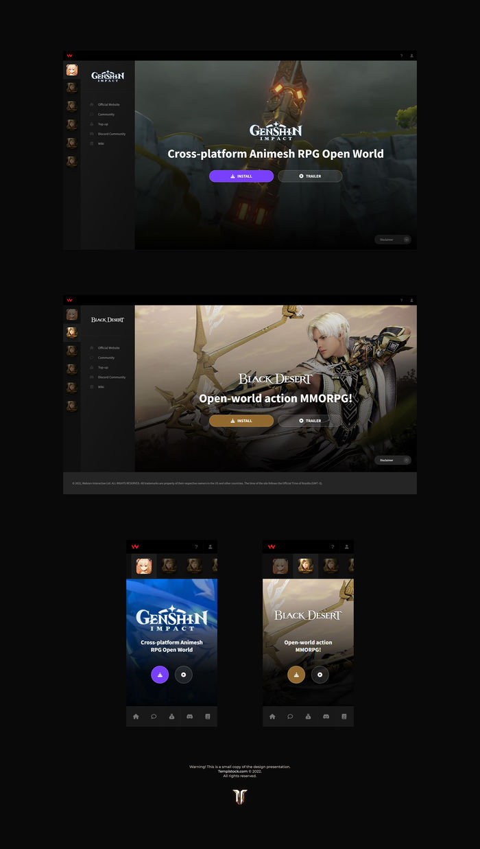 Simple Gaming Network Template
