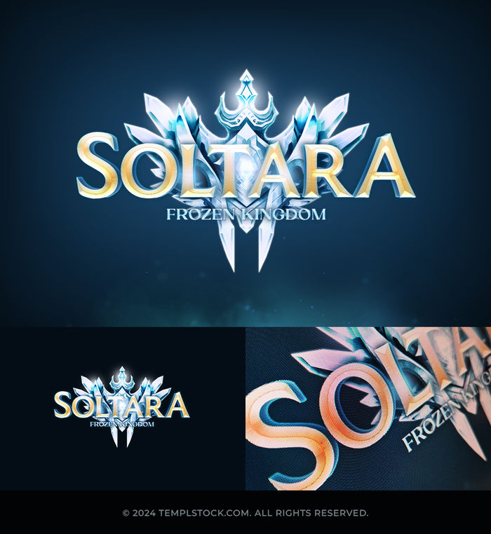 Soltara редагуємий ігровий логотип