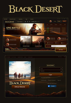 Black Desert Ui шаблон лаунчеру PSD