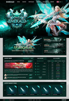 Emerald MU Game Website Template