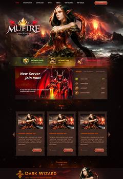 MuFire Game Website Template